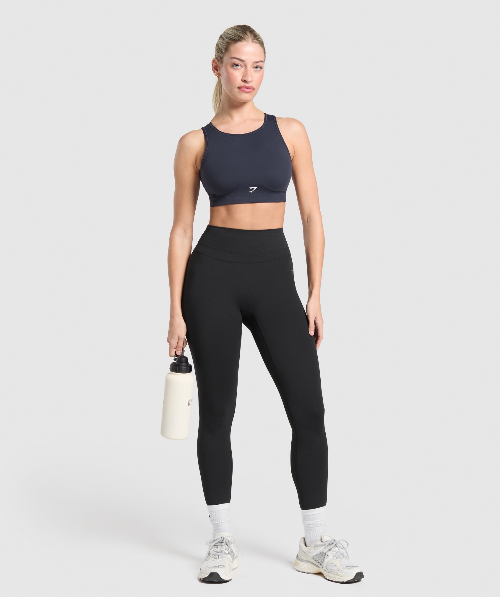 Mesh Back Sports Bra - Heavy Blue