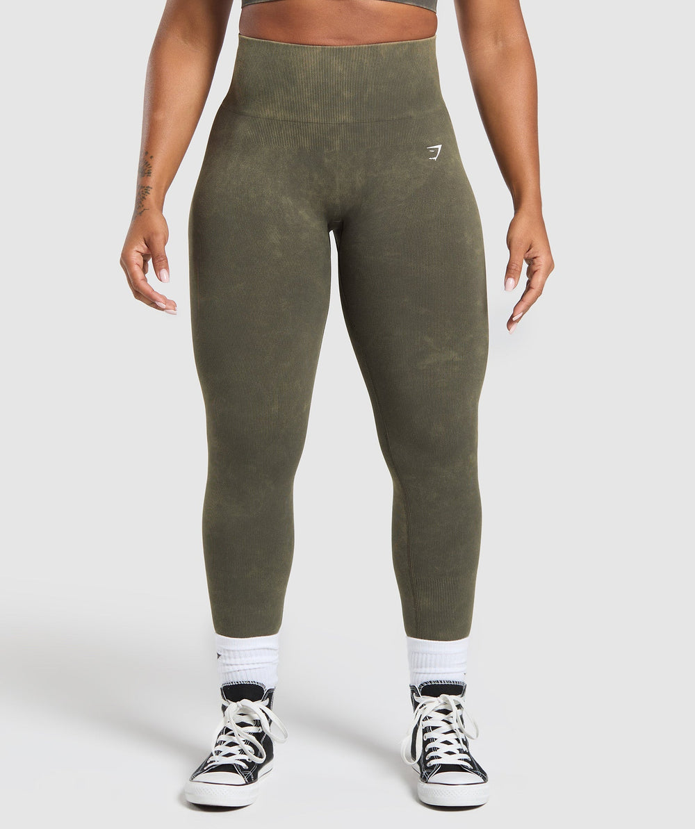 Gains Seamless Leggings - Strength Green