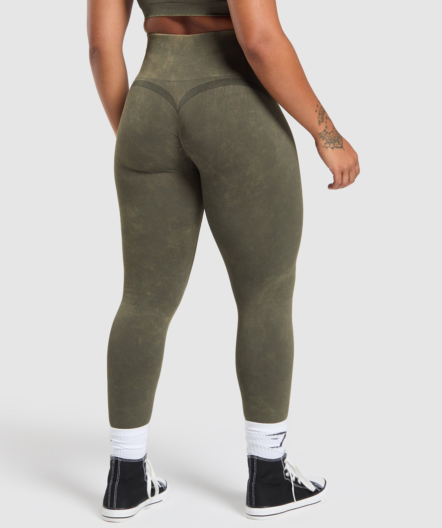 Gains Seamless Leggings - Strength Green