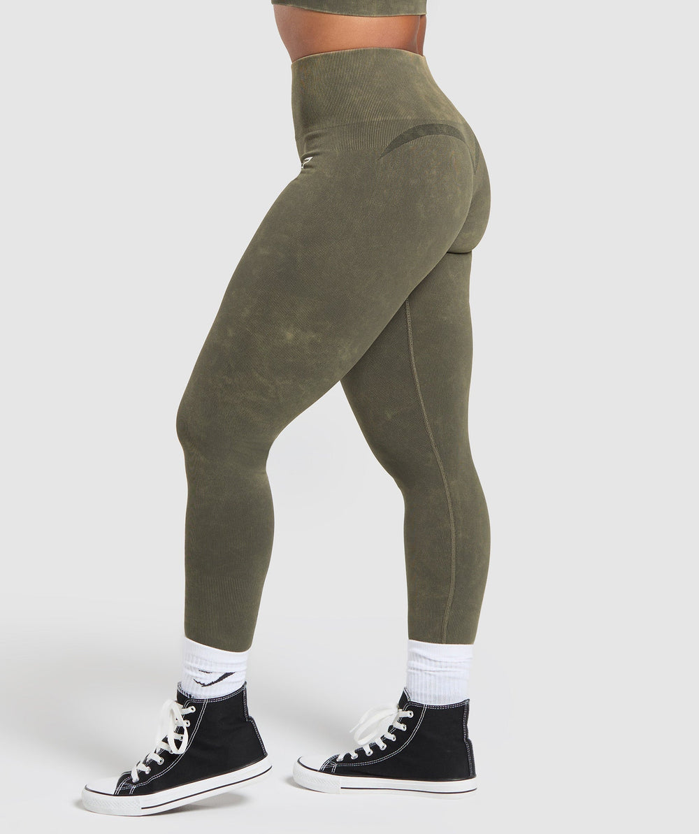 Gains Seamless Leggings - Strength Green