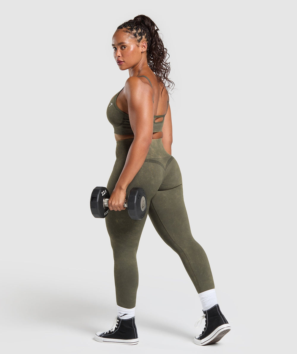 Gains Seamless Leggings - Strength Green