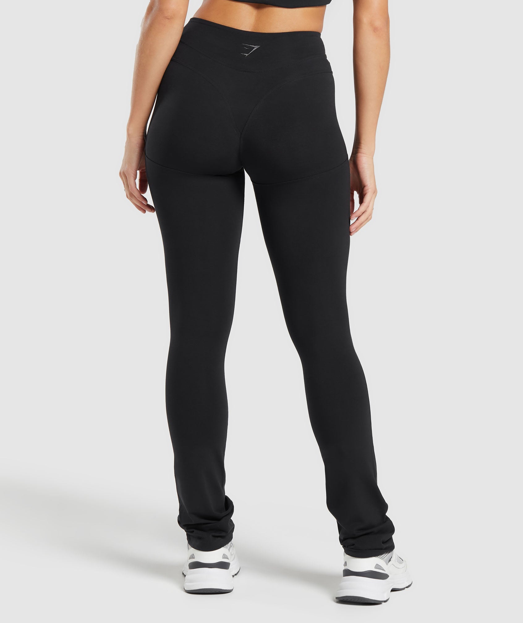 Rest Day Boot Cut Cotton Leggings - Black