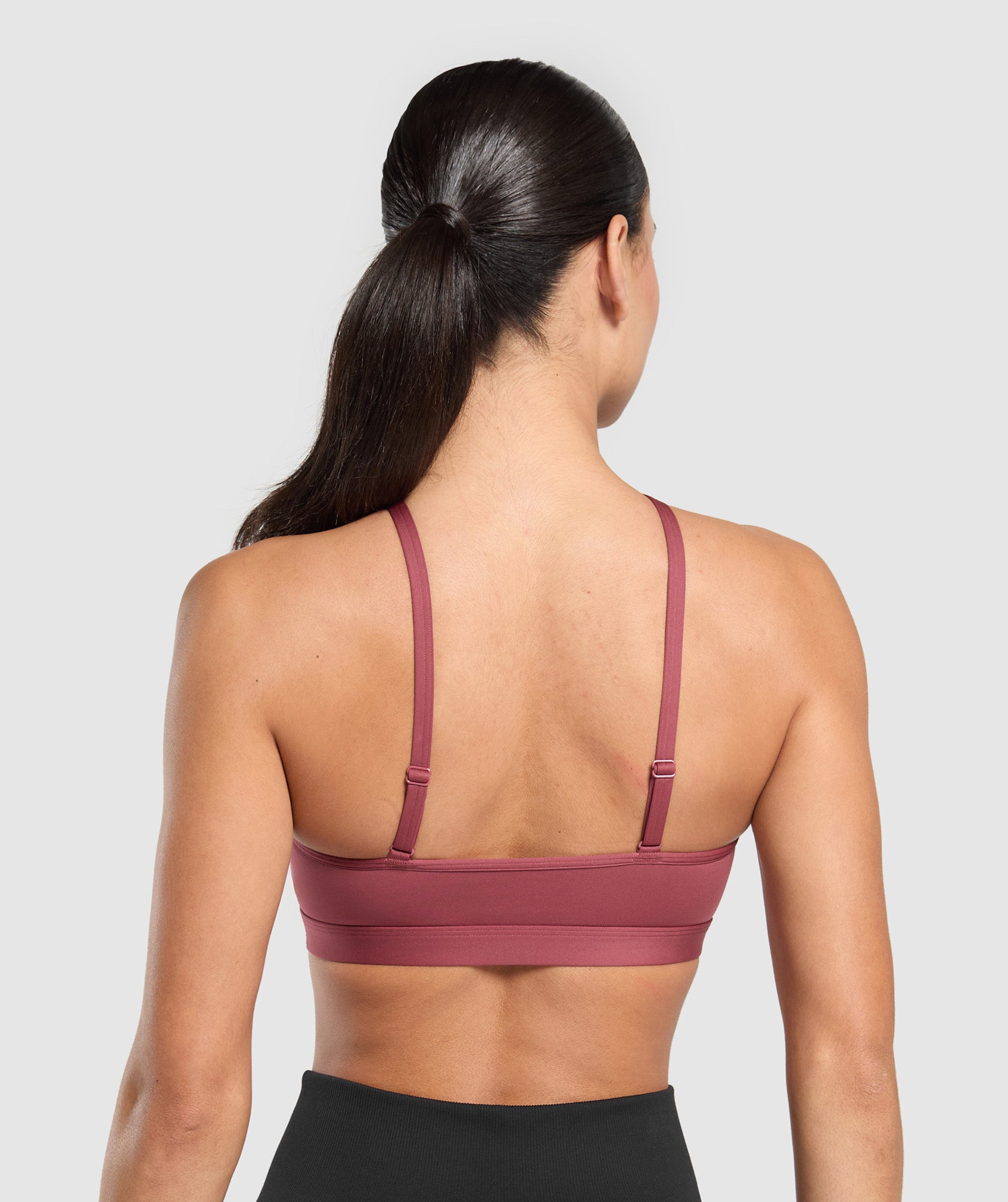 Halter Neck Sports Bra - Washed Berry Pink