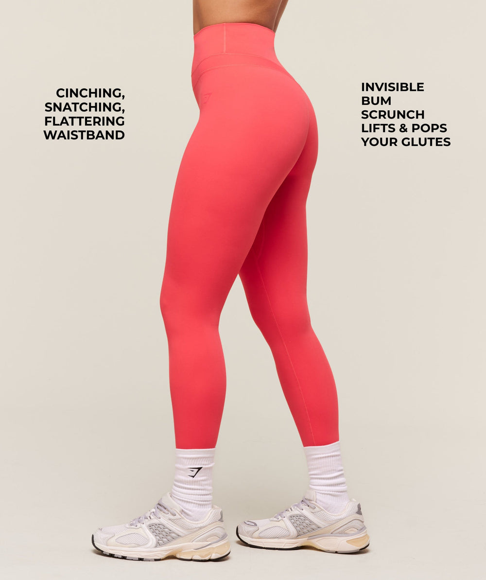 Whitney Leggings - Coral Red