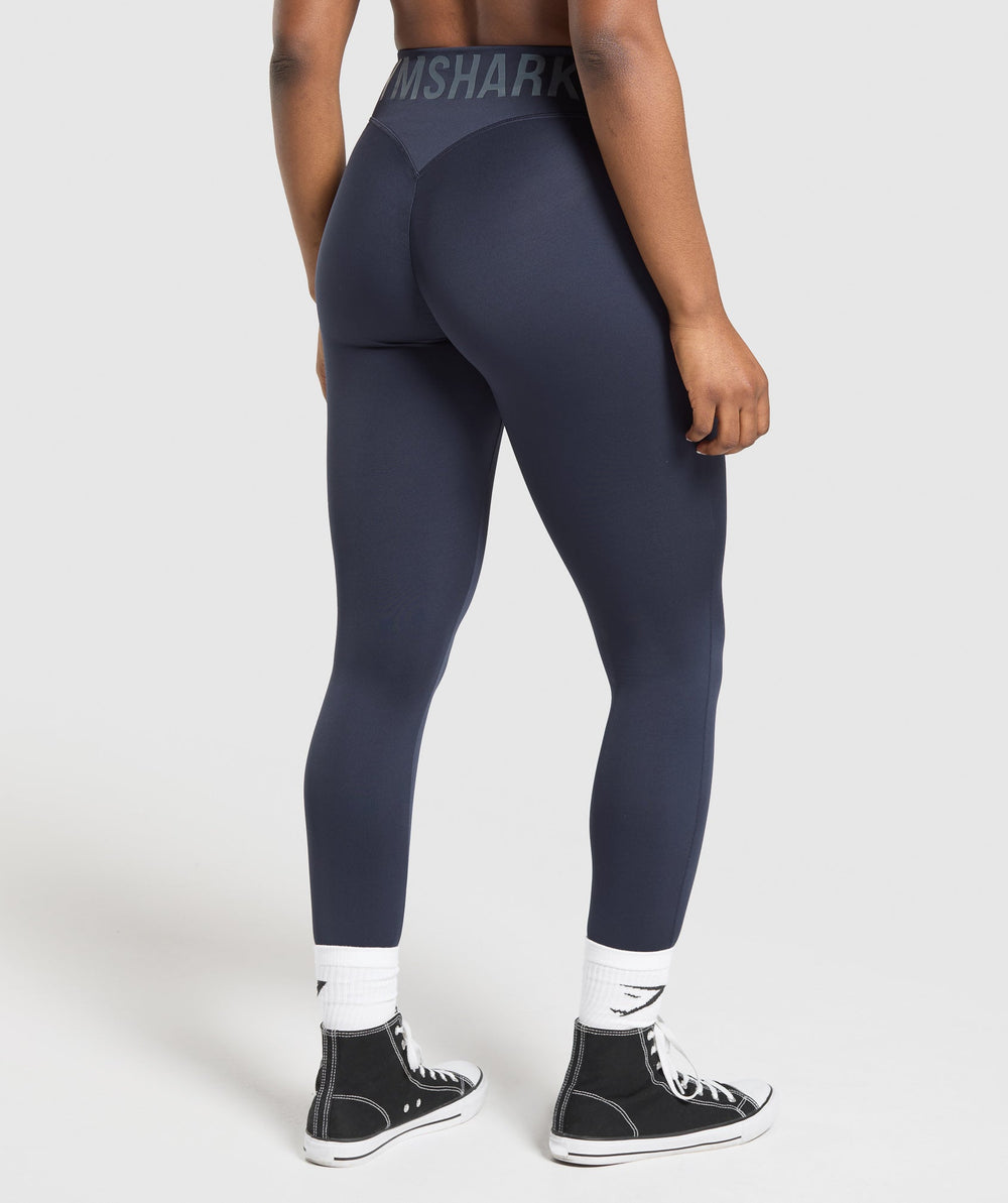 Wordmark Graphic Leggings - Heavy Blue