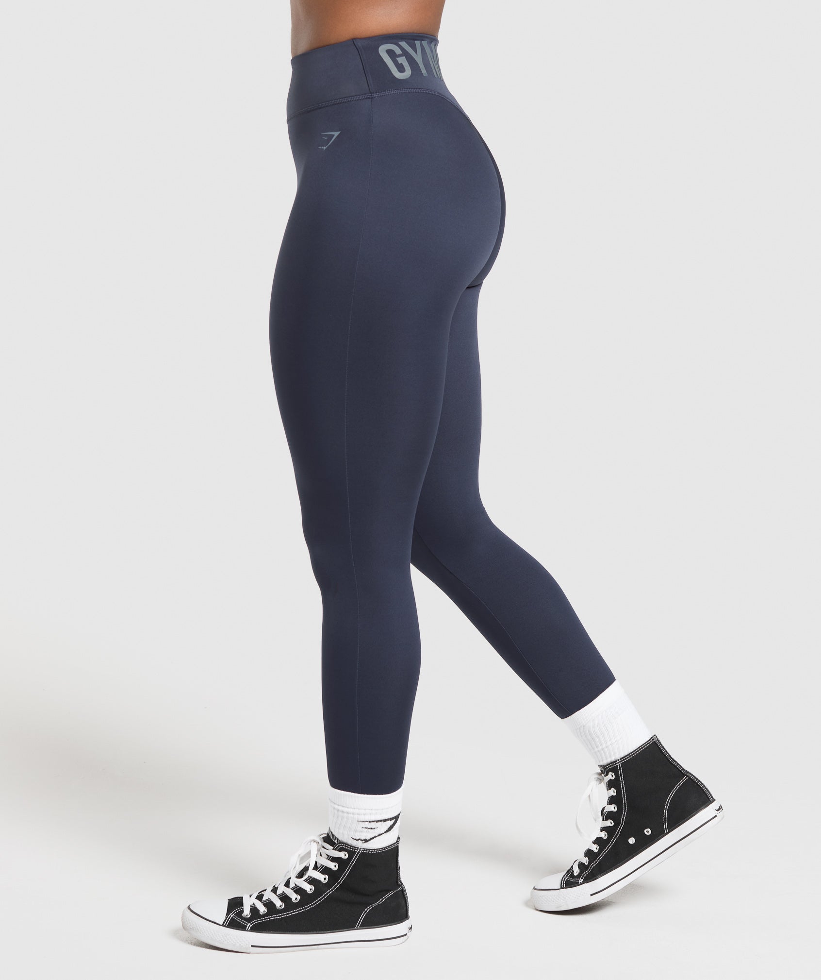 Wordmark Graphic Leggings - Heavy Blue