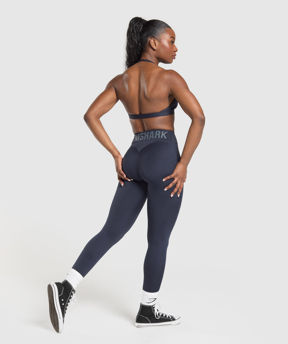 Wordmark Graphic Leggings - Heavy Blue