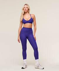 Ribbed Contour Leggings - Cobalt Purple