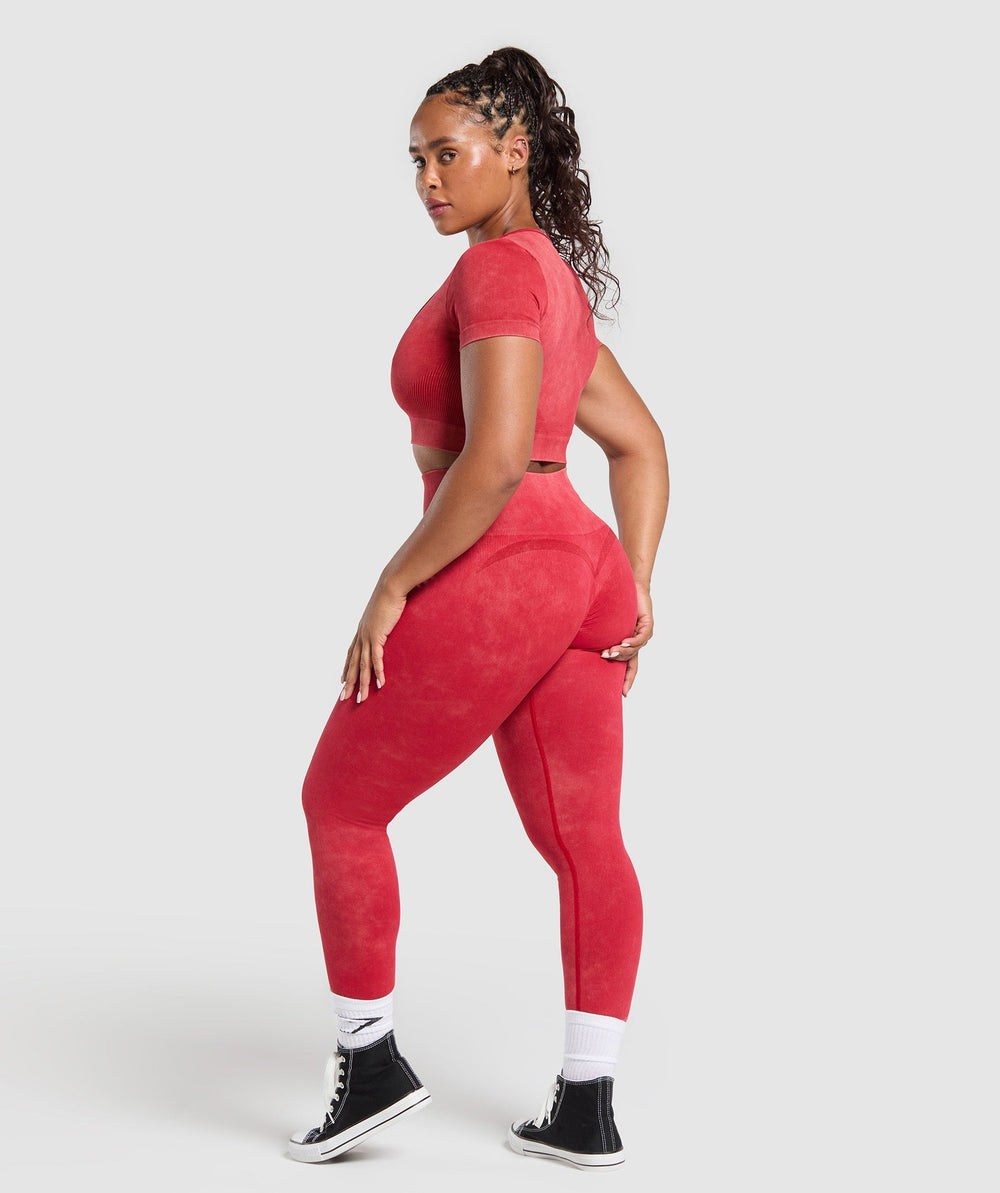 Gains Seamless Leggings - Carmine Red
