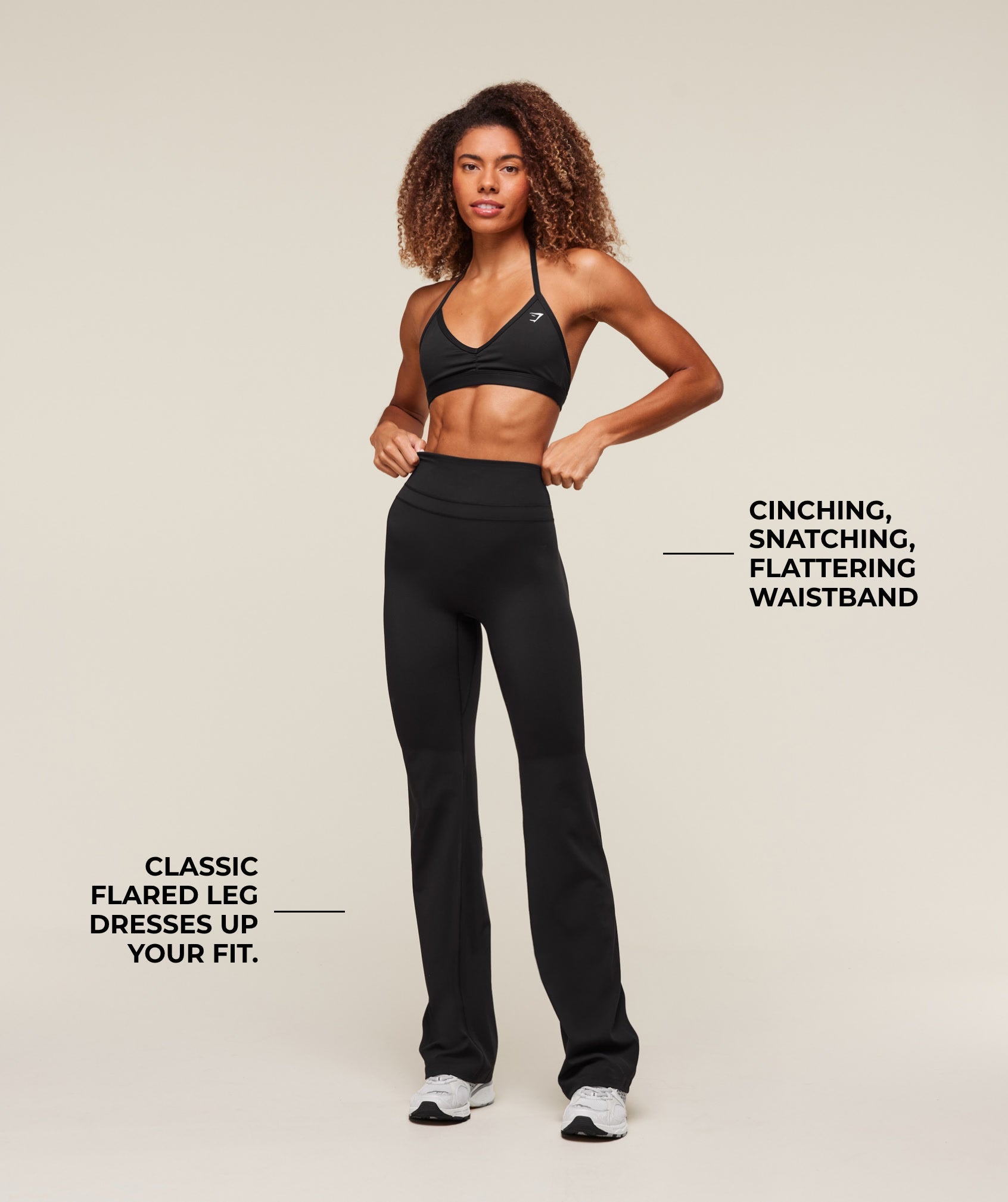 Whitney Flared Leggings - Black