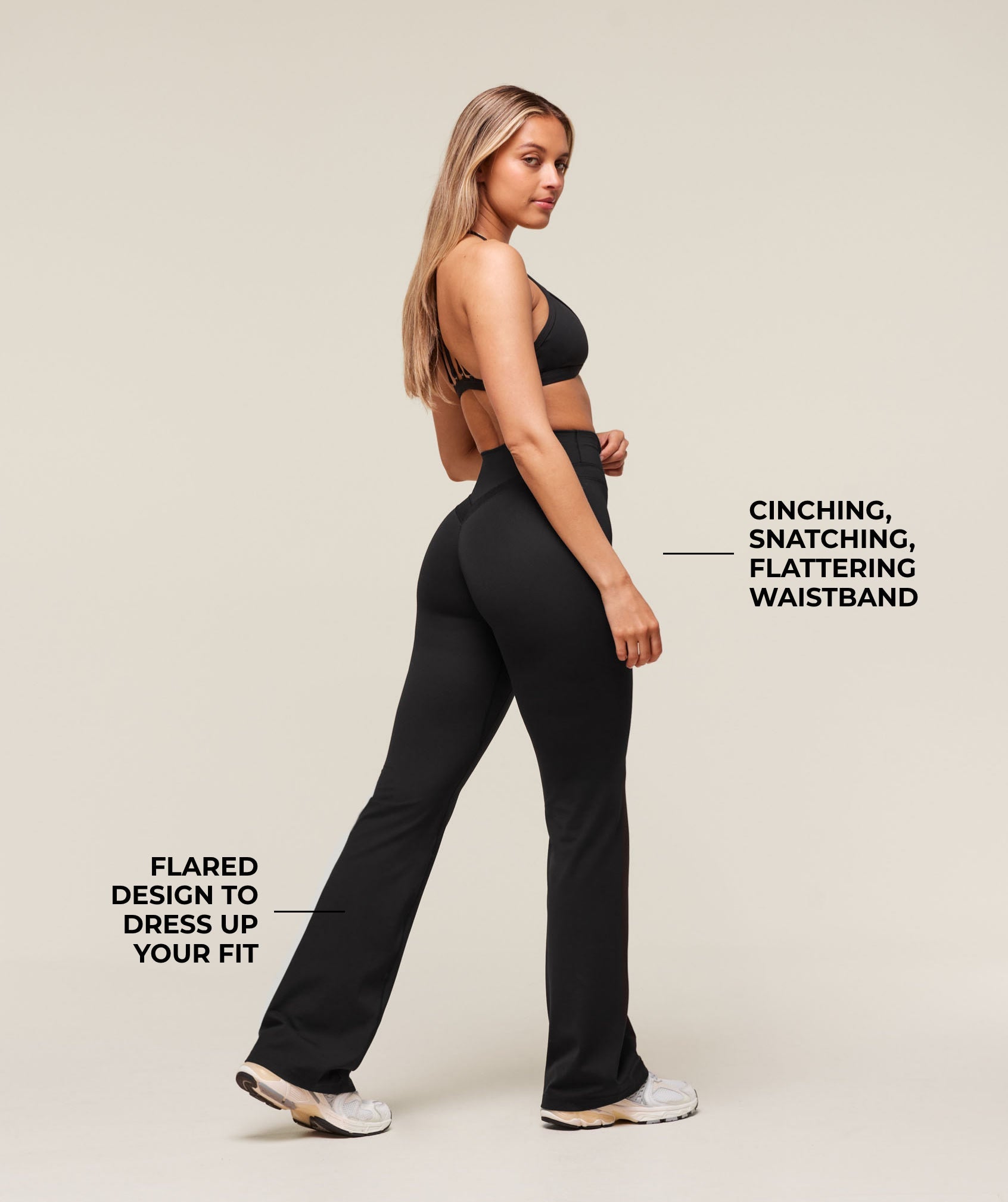 Whitney Flared Leggings - Black