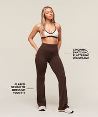 Whitney Flared Leggings - Depth Brown