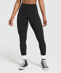Wordmark Graphic Leggings - Black