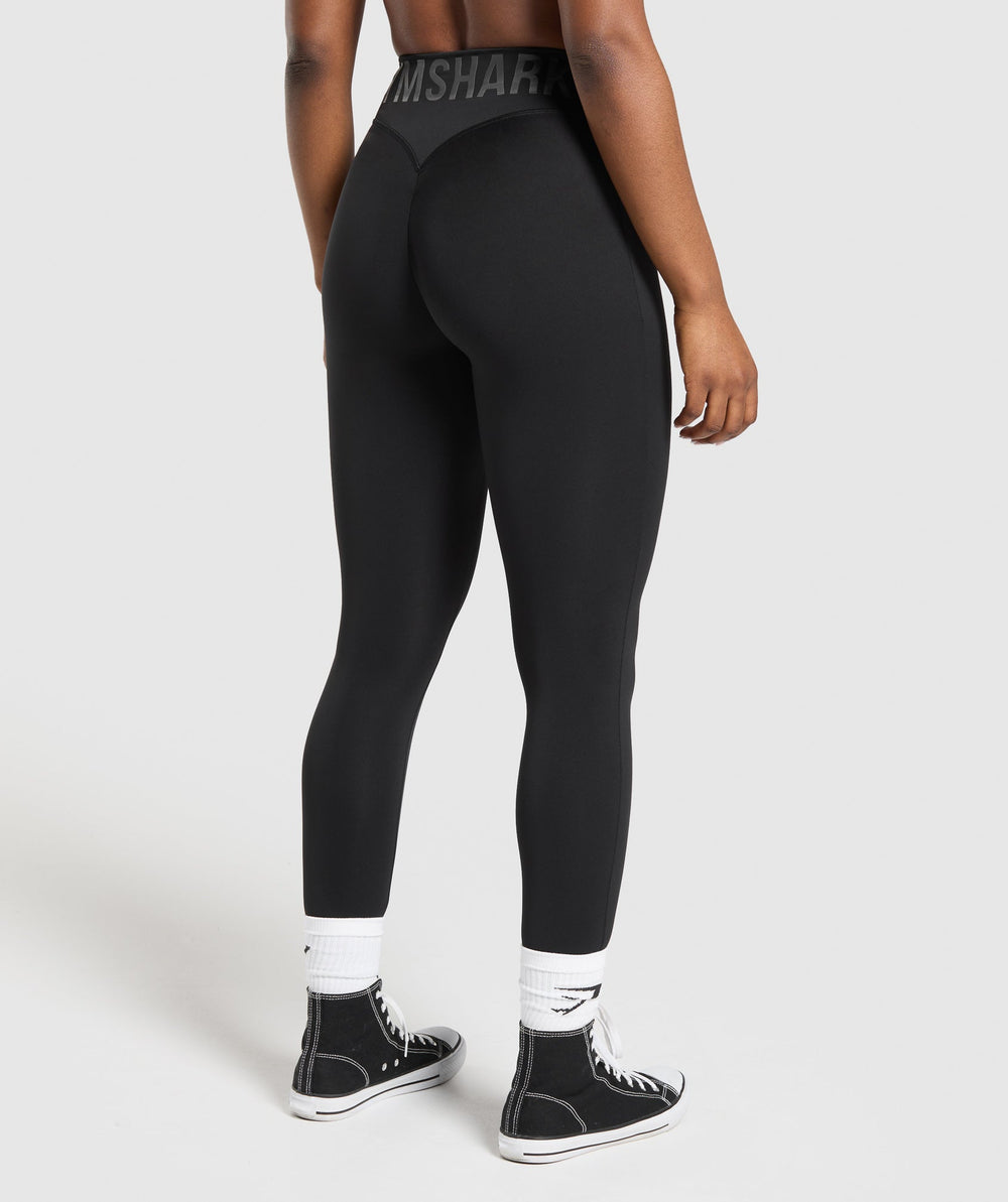 Wordmark Graphic Leggings - Black