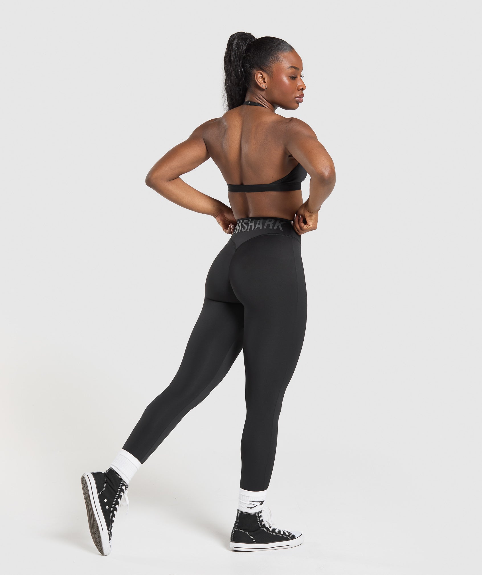 Wordmark Graphic Leggings - Black
