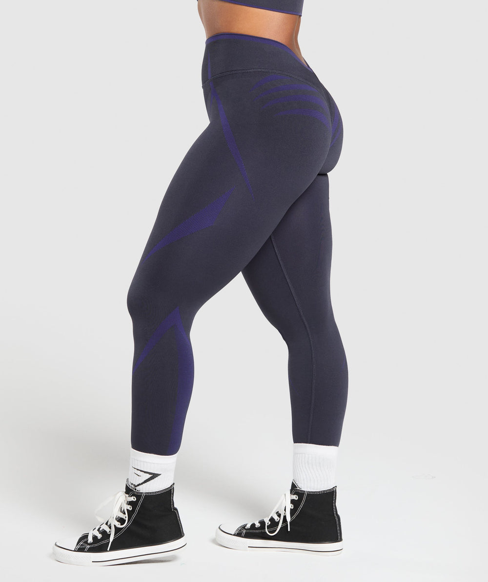 Apex Lift Seamless Leggings - Heavy Blue/Cobalt Purple