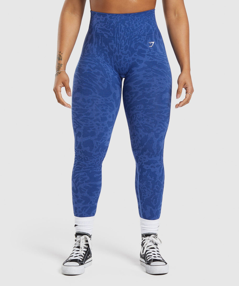 Adapt Safari Seamless Leggings - Wave Blue/Iris Blue