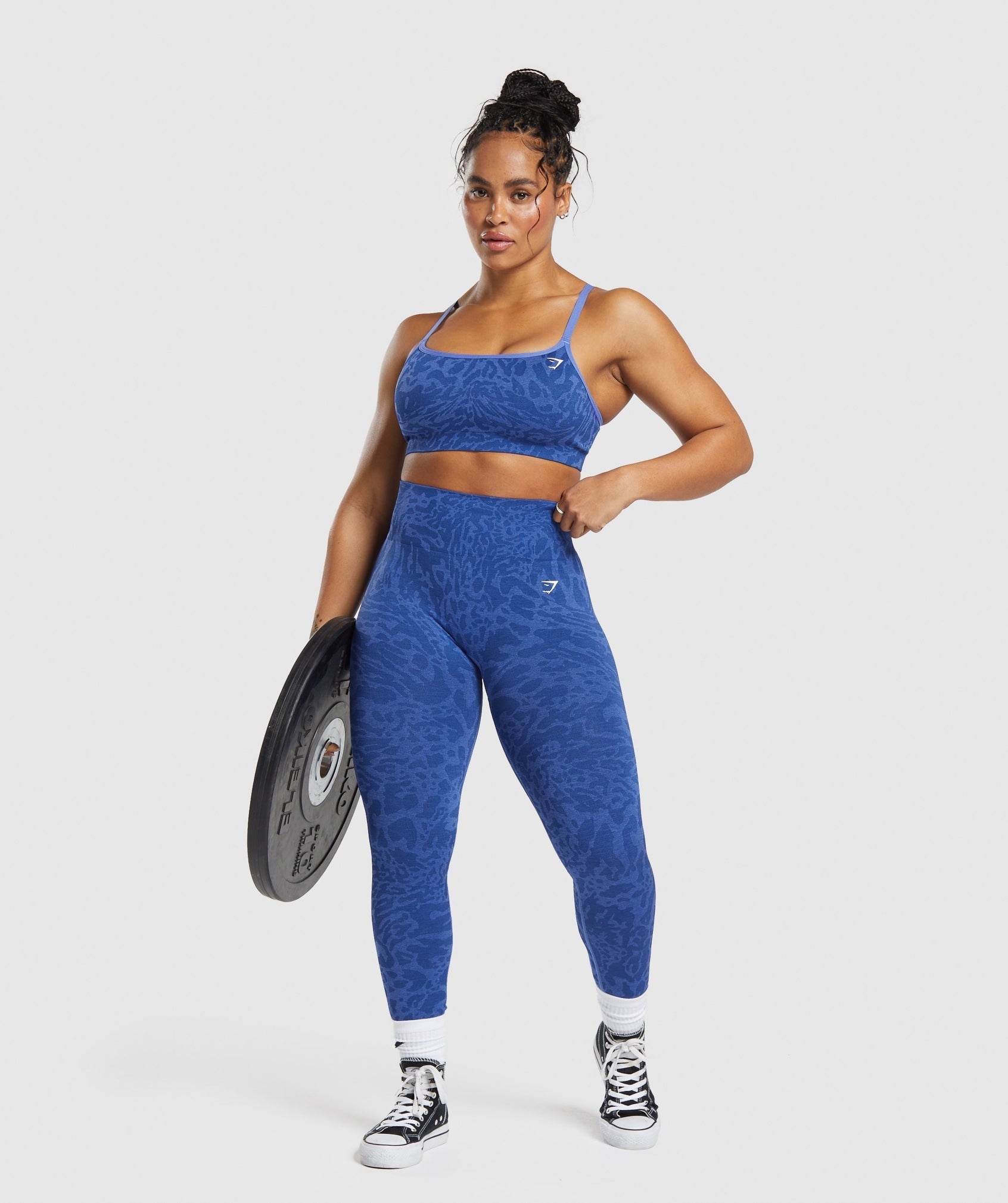 Adapt Safari Seamless Leggings - Wave Blue/Iris Blue