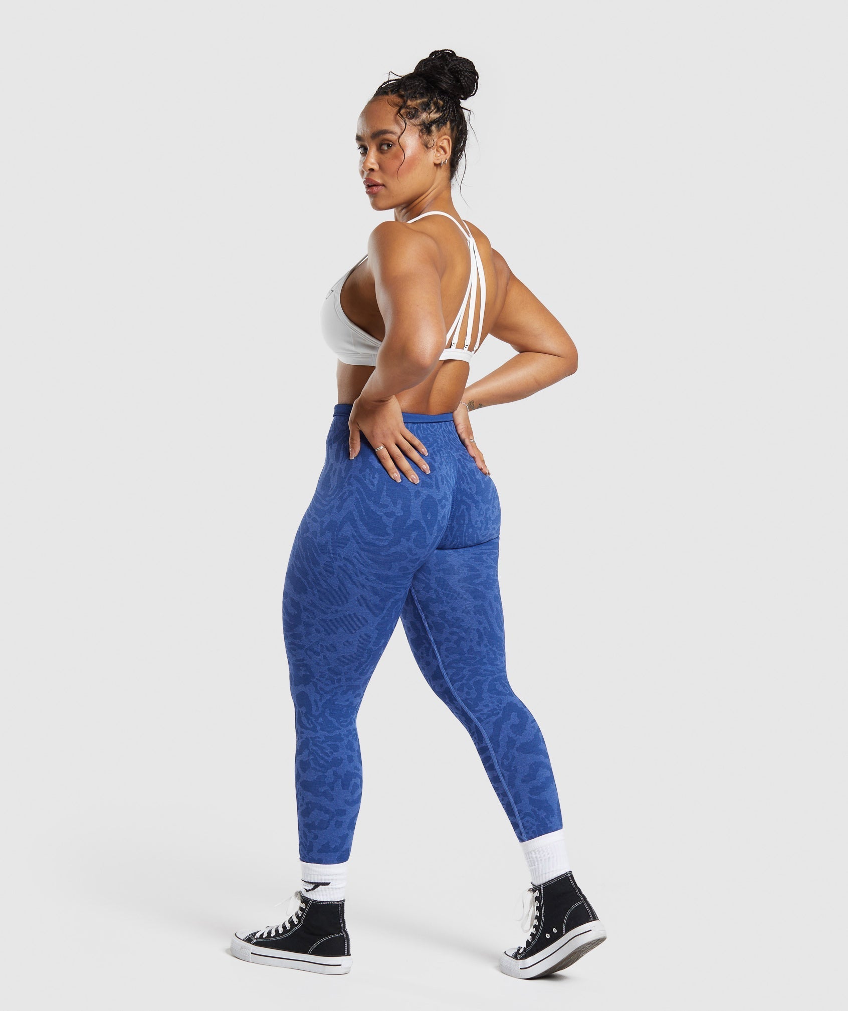 Adapt Safari Seamless Leggings - Wave Blue/Iris Blue