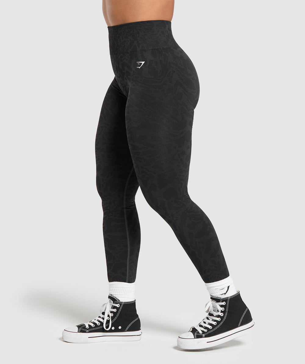 Adapt Safari Seamless Leggings - Black/Asphalt Grey