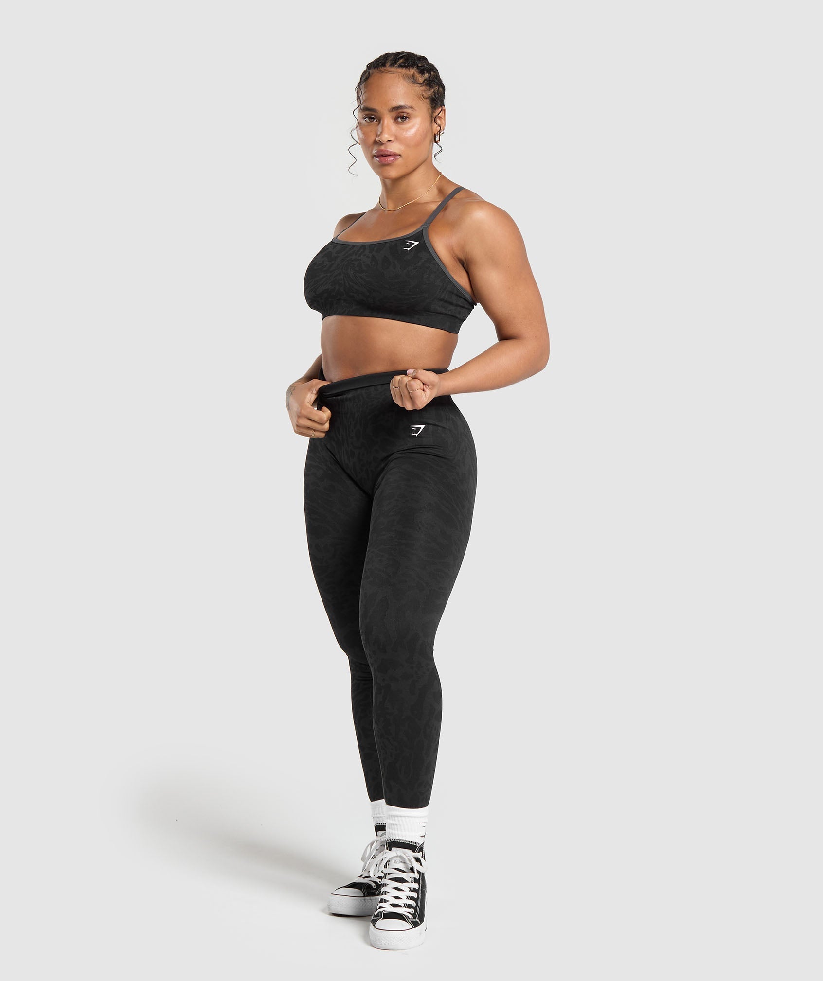 Adapt Safari Seamless Leggings - Black/Asphalt Grey