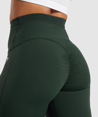 Mesh Waistband Leggings - Victory Green