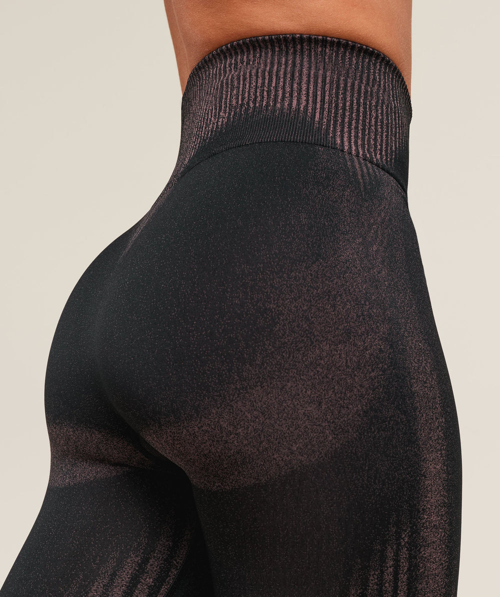 Diffuse Seamless Leggings - Black/Calm Pink