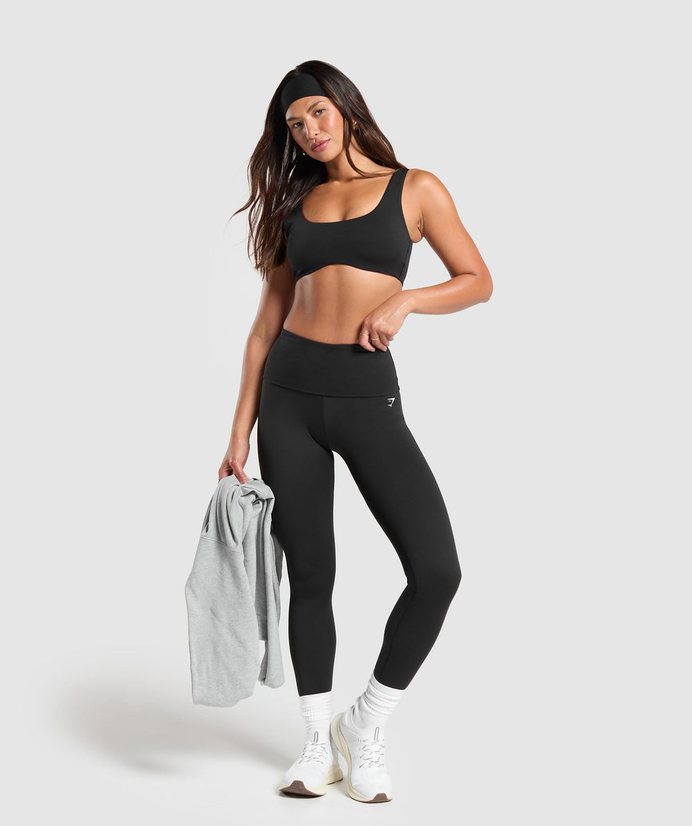 Everyday Foldover Leggings - Black