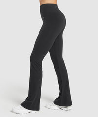 Luxe Seamless Flare Leggings - Coal Marl