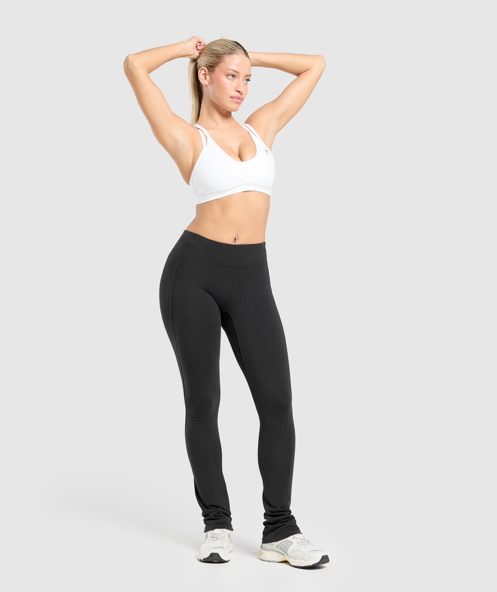 Heavyweight Washed Leggings - Black