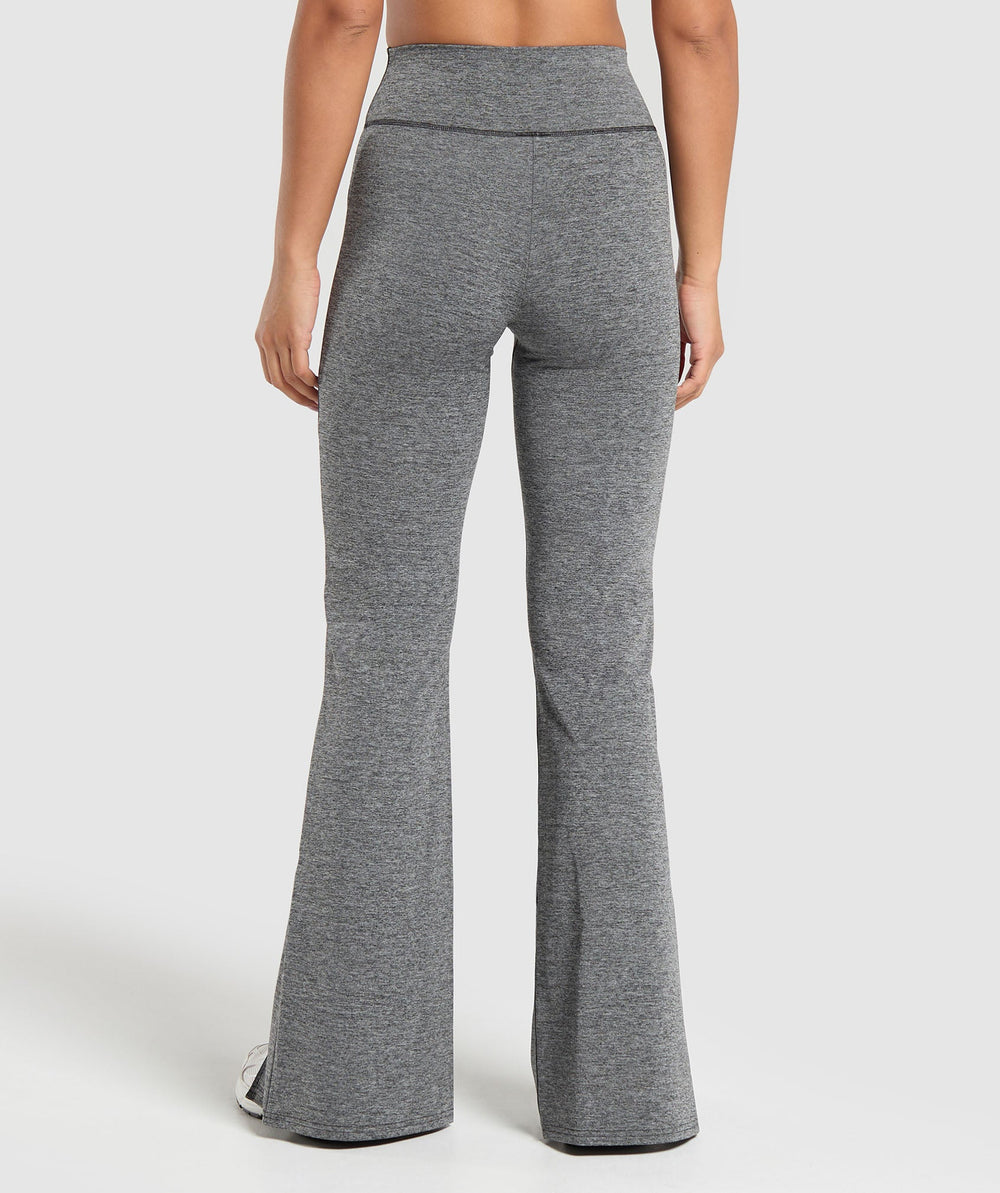 Marl Flared Leggings - Black