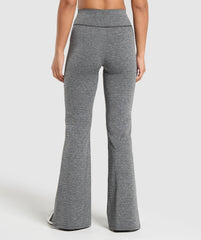 Marl Flared Leggings - Black