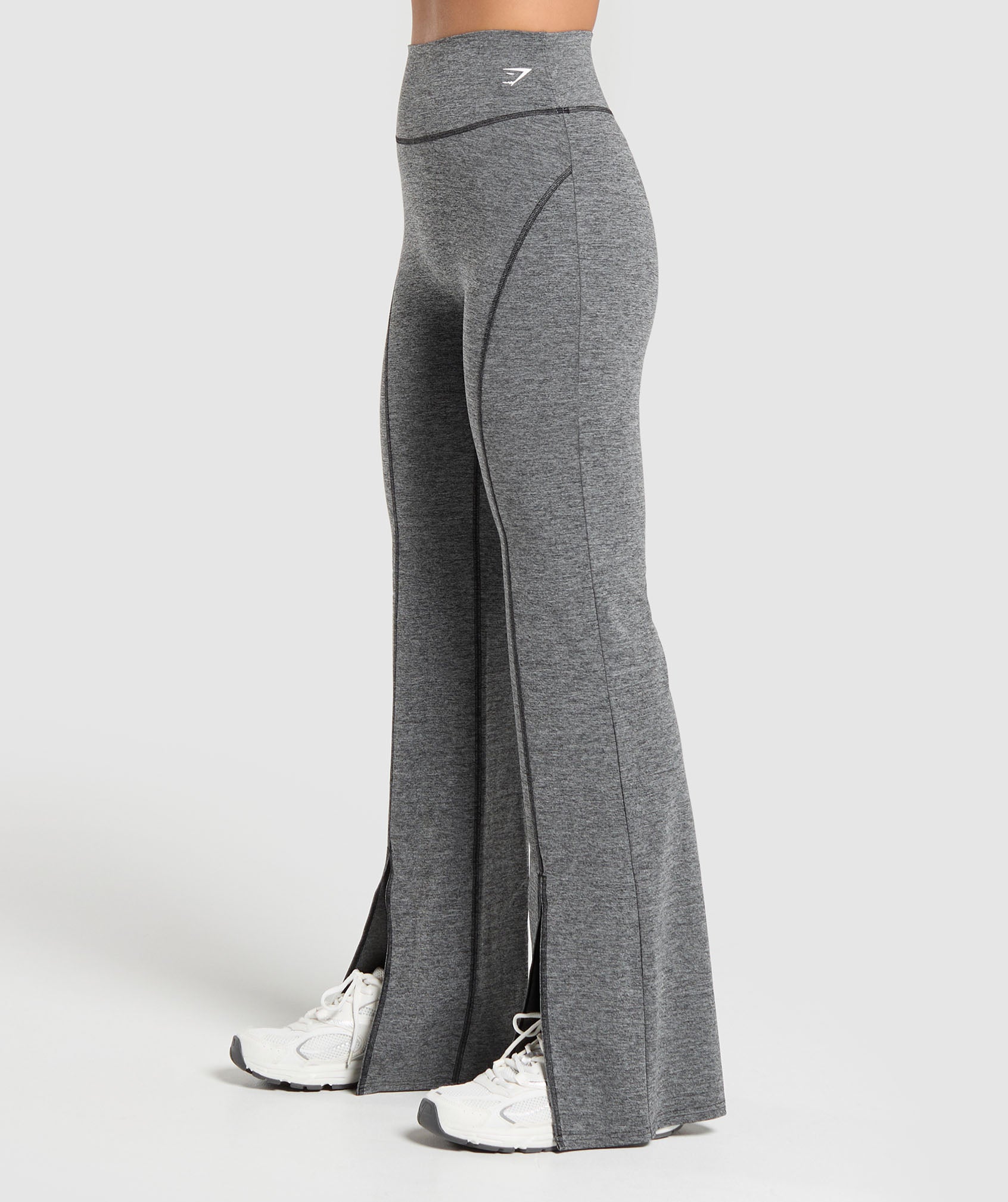 Marl Flared Leggings - Black