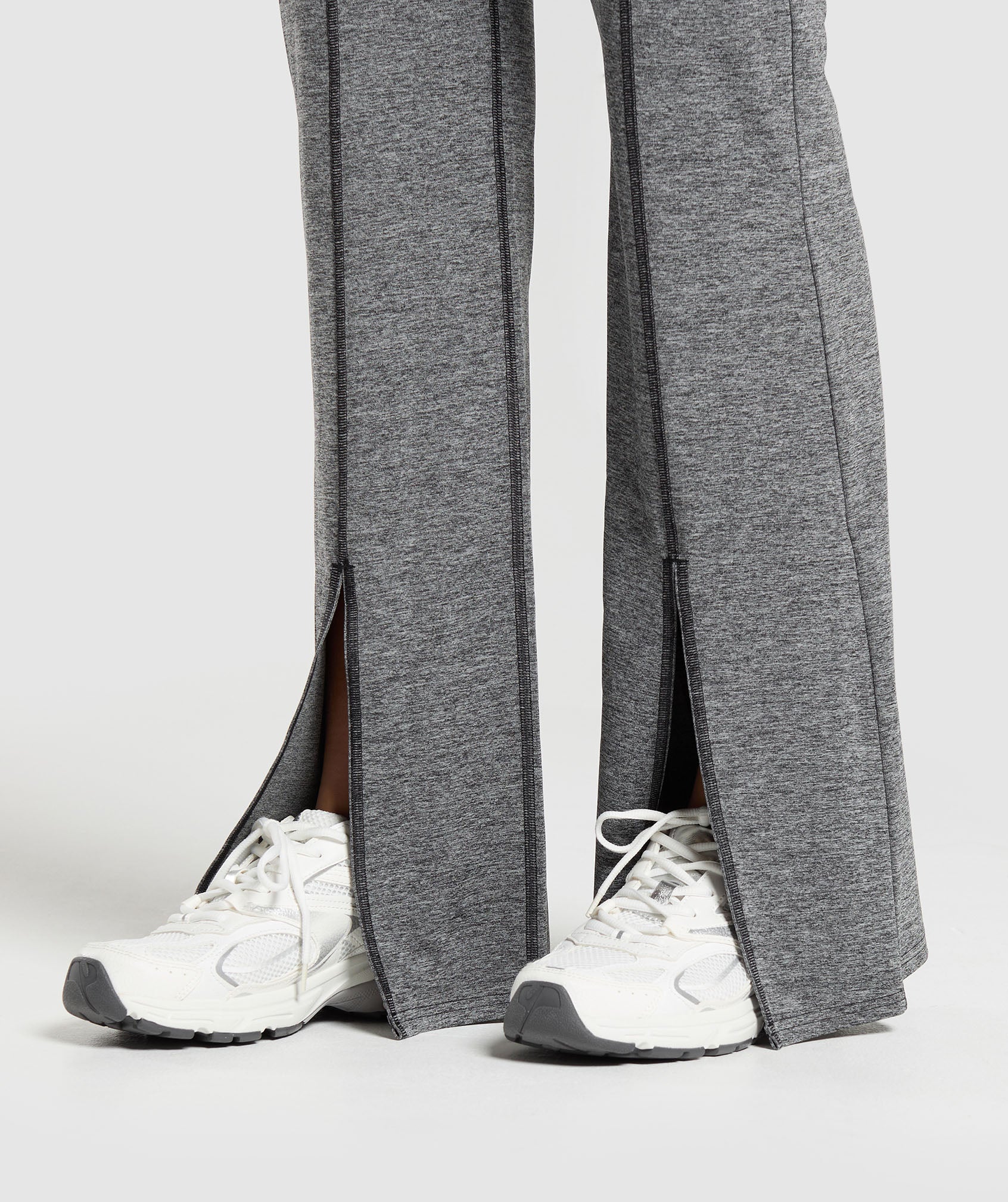 Marl Flared Leggings - Black