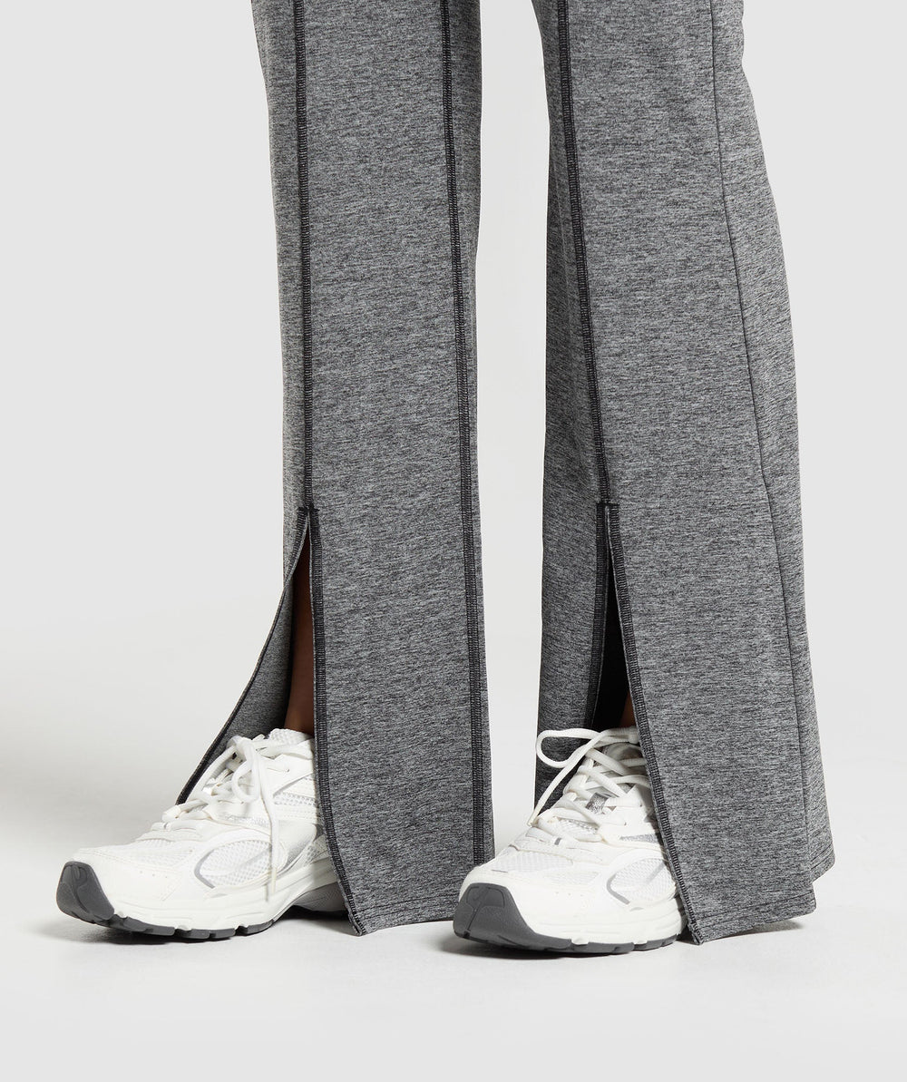Marl Flared Leggings - Black