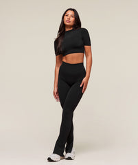 everywear Warp Knit Flare Legging - Black