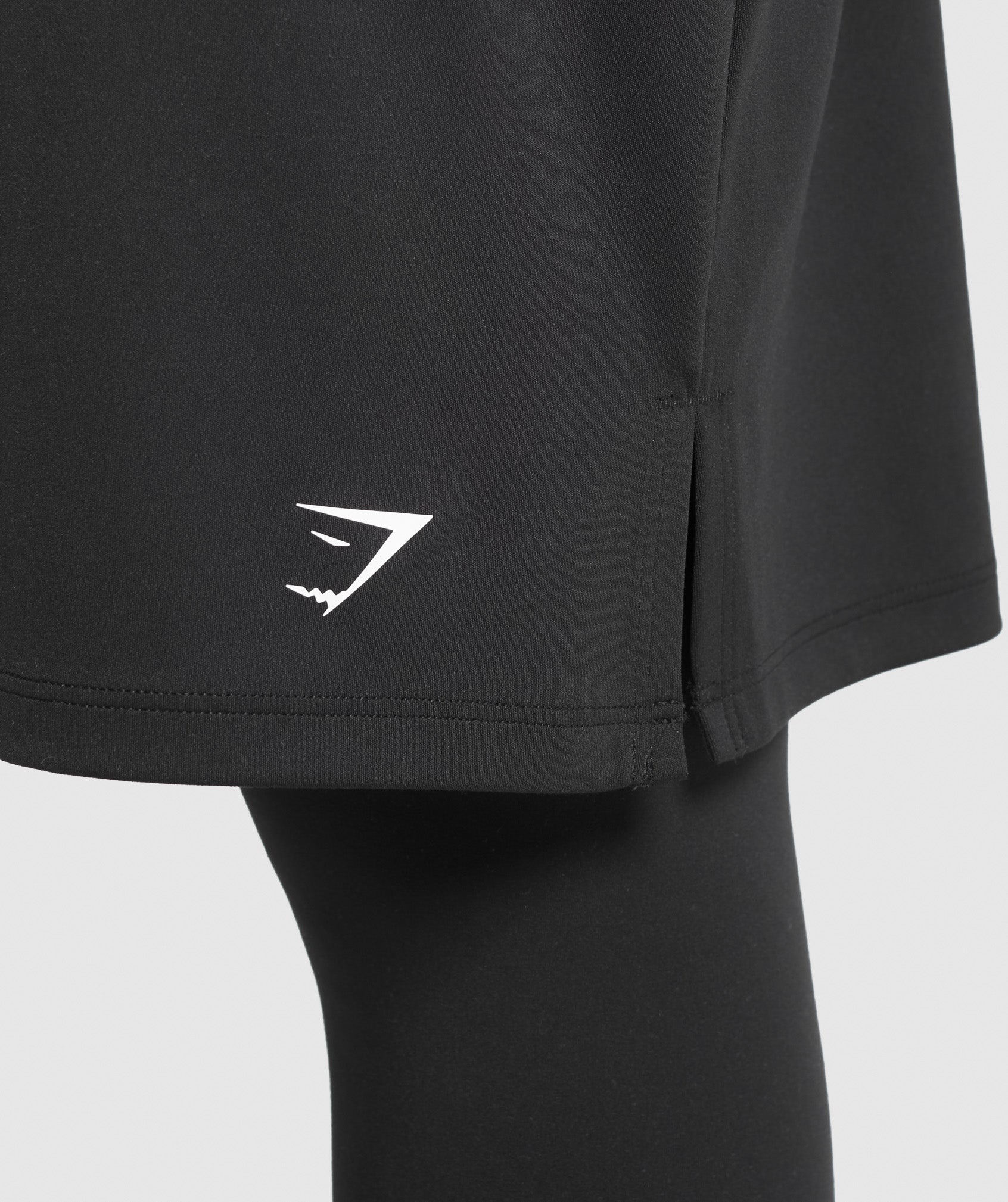 2 in 1 High Waisted Skirt Leggings - Black