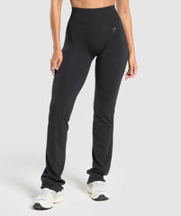 Luxe Seamless Flare Leggings - Coal Marl