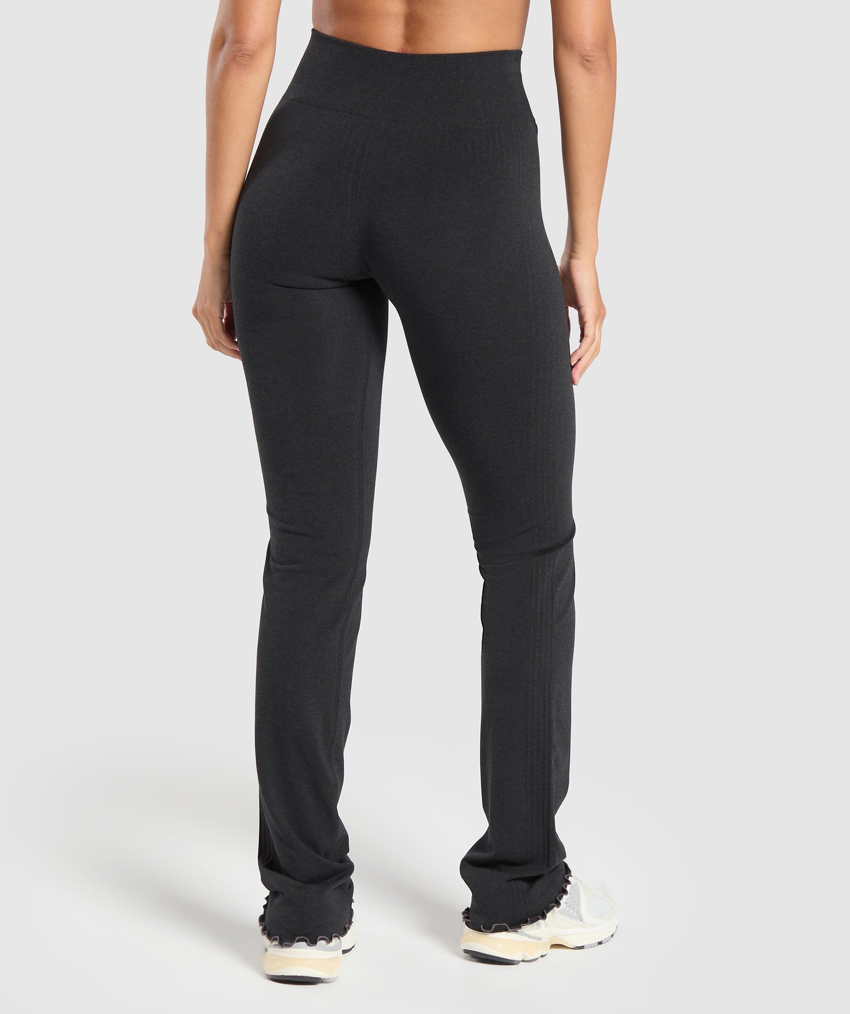 Luxe Seamless Flare Leggings - Coal Marl