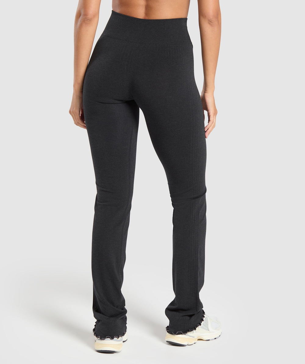 Luxe Seamless Flare Leggings - Coal Marl