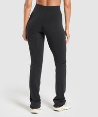 Luxe Seamless Flare Leggings - Coal Marl