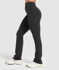 Luxe Seamless Flare Leggings - Coal Marl