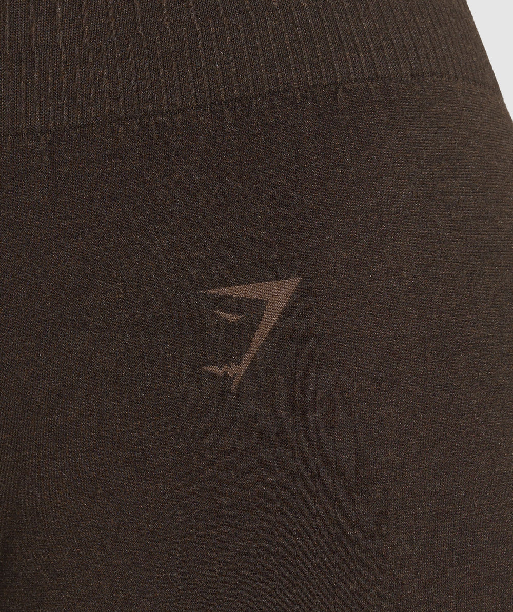 Luxe Seamless Flare Leggings - Walnut Brown Marl