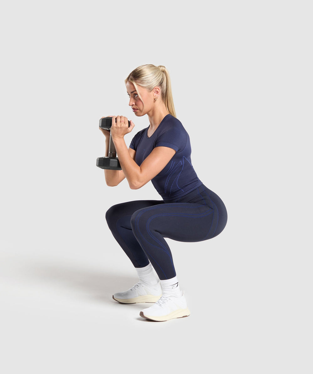 Apex Contrast Leggings - Heavy Blue/Force Blue