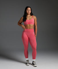 Vital Leggings - Coral Red Marl