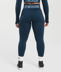 Flex High Waisted Leggings - Navy/Denim Blue