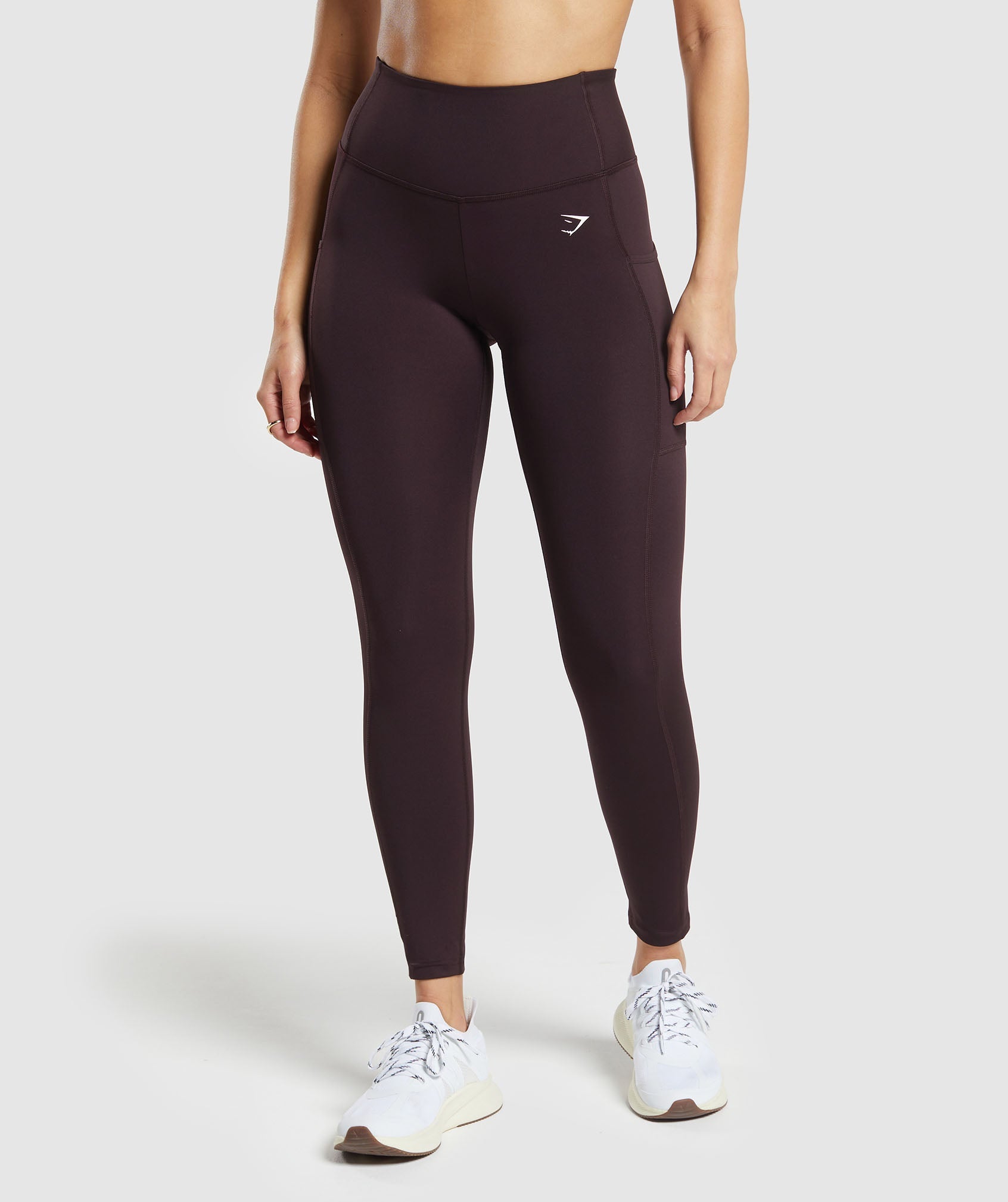 Pocket Leggings - Plum Brown