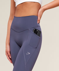 Running Pocket Leggings - Weighted Purple