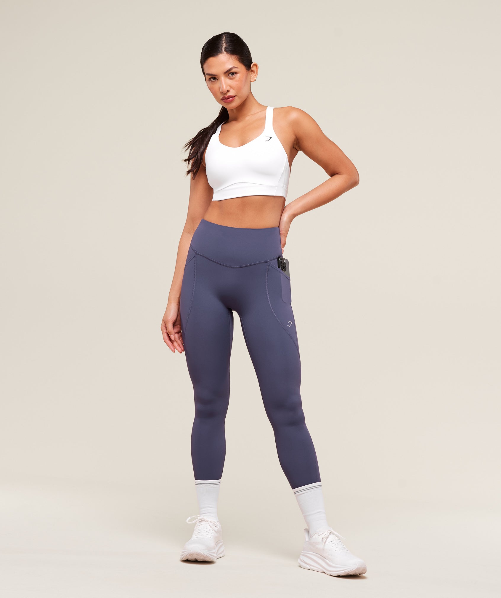 Running Pocket Leggings - Weighted Purple