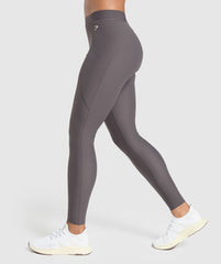 Raw Cut Legging - Greyed Purple